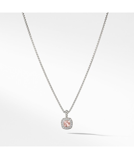 David Yurman Albion Kids Necklace with Morganite and Diamonds, 4mm pas cheres