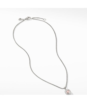 David Yurman Albion Kids Necklace with Morganite and Diamonds, 4mm pas cheres