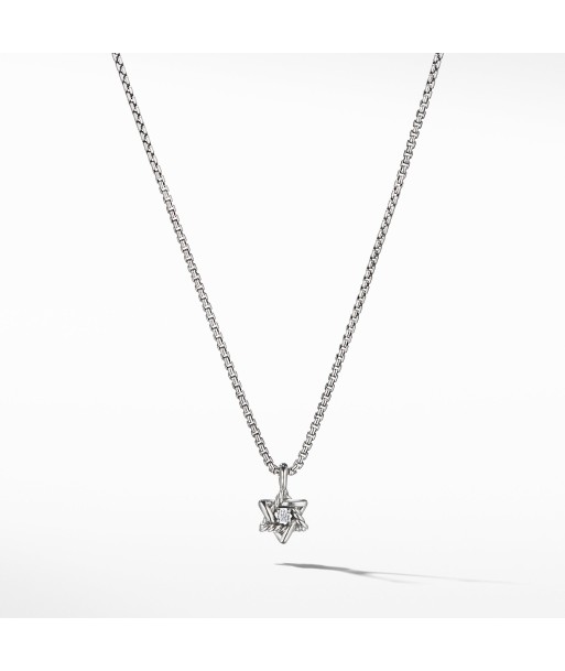 David Yurman Cable Collectibles Kids Star of David Necklace with Diamonds français