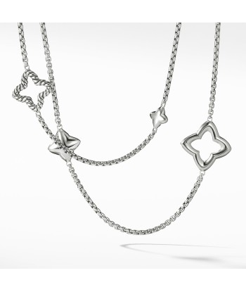 David Yurman Silver Quatrefoil Chain Necklace Comparez et commandez 