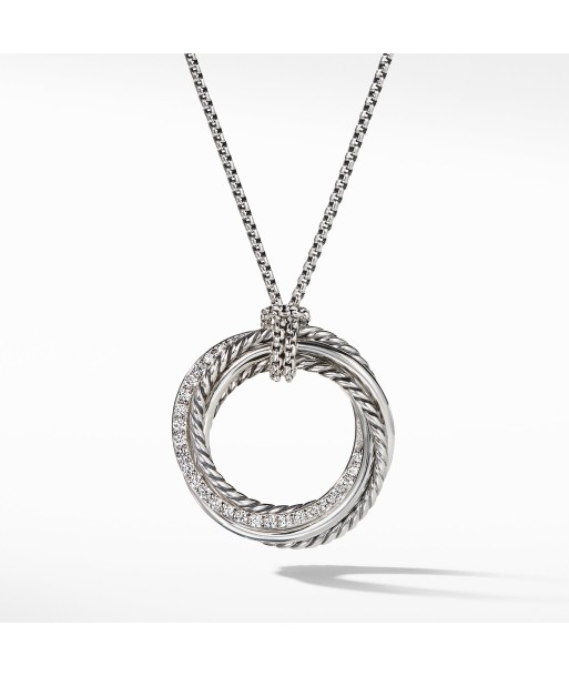 David Yurman Crossover Pendant Necklace with Diamonds à prix réduit toute l'année