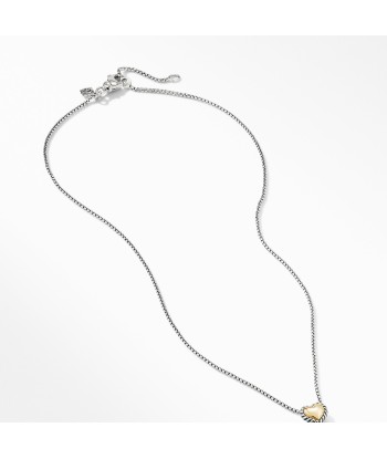 David Yurman Cable Cookie Classic Heart Necklace with 18K Yellow Gold à prix réduit toute l'année