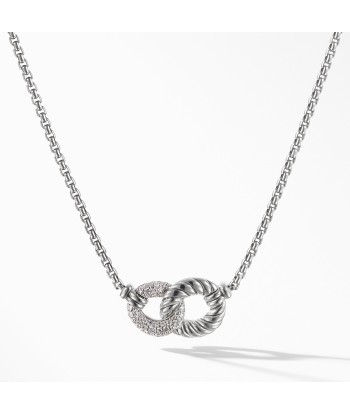 David Yurman Belmont Double Link Necklace with Diamonds Comparez plus de prix