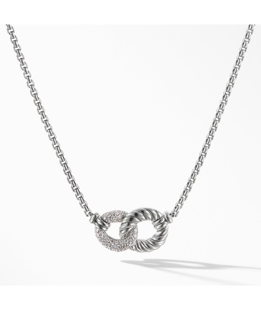 David Yurman Belmont Double Link Necklace with Diamonds Comparez plus de prix