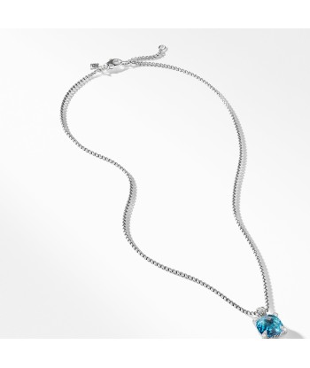 David Yurman Chatelaine Pendant Necklace with Blue Topaz and Diamonds 11mm Découvrez la collection