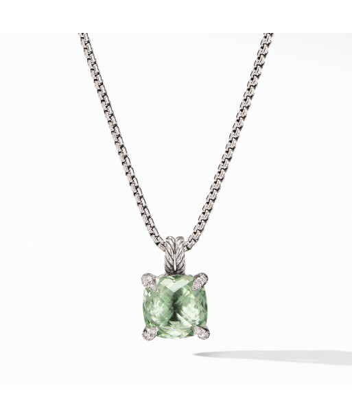 David Yurman Chatelaine Pendant Necklace with Prasiolite and Diamonds 11mm shop