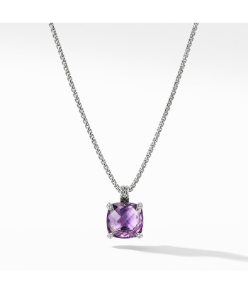 David Yurman Chatelaine Pendant Necklace with Amethyst and Diamonds 14MM Pour