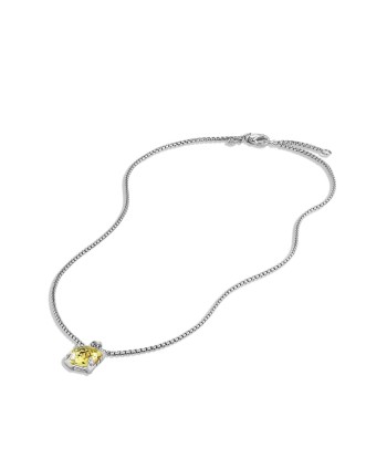 David Yurman Chatelaine Pendant Necklace with Lemon Citrine and Diamonds 11MM pas chere