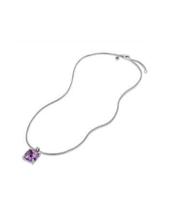 David Yurman Chatelaine Pendant Necklace with Amethyst and Diamonds 14MM Pour