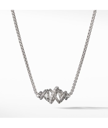 David Yurman Crossover Single Station Necklace with Diamonds sur le site 