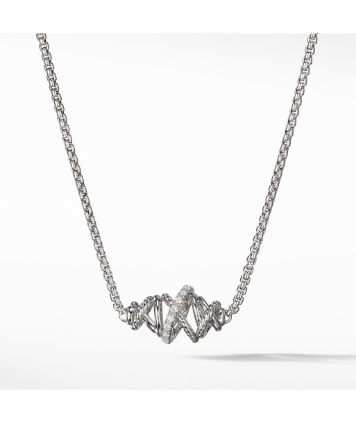 David Yurman Crossover Single Station Necklace with Diamonds sur le site 