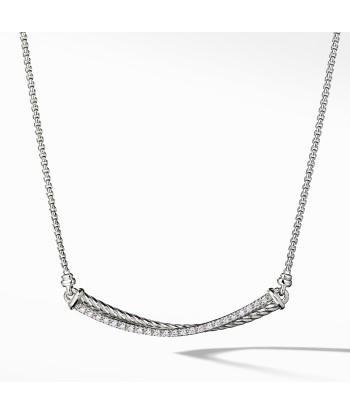 David Yurman Crossover Bar Necklace with Diamonds chez Cornerstreet bien 