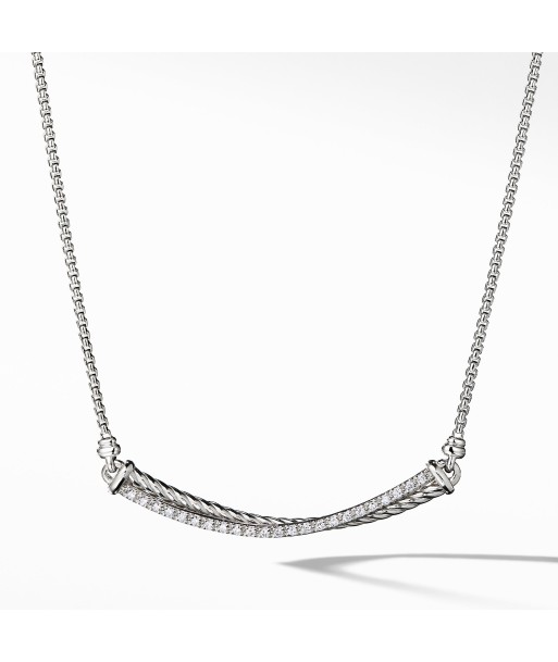 David Yurman Crossover Bar Necklace with Diamonds chez Cornerstreet bien 