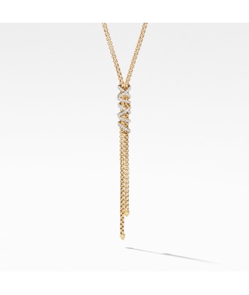 David Yurman Helena Y Necklace in 18K Yellow Gold with Diamonds en stock