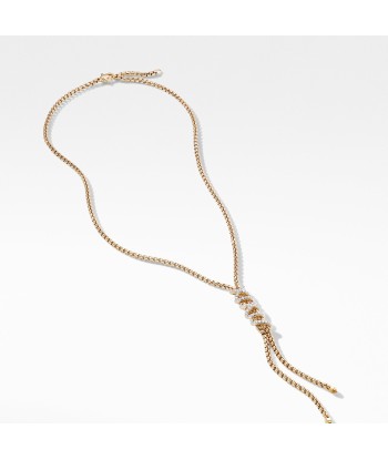 David Yurman Helena Y Necklace in 18K Yellow Gold with Diamonds en stock