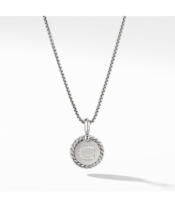 David Yurman Initial Charm Necklace with Diamonds les ctes