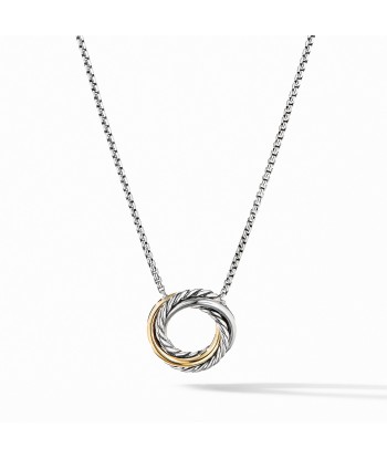 David Yurman Crossover Mini Pendant Necklace with 18K Yellow Gold brillant des détails fins