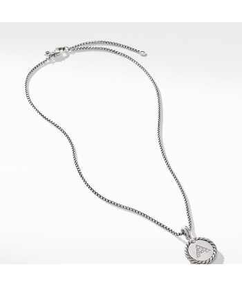 David Yurman Initial Charm Necklace with Diamonds les ctes