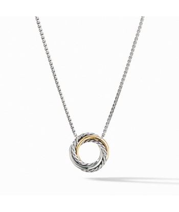 David Yurman Crossover Mini Pendant Necklace with 18K Yellow Gold brillant des détails fins