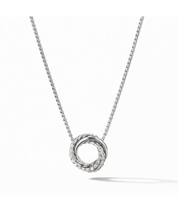 David Yurman Crossover Mini Pendant Necklace with Diamonds prix