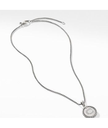 David Yurman Initial Charm Necklace with Diamonds les ctes