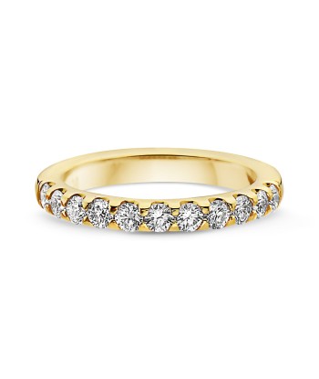 14k Gold Ladies Deep Scoop Wedding Band with Diamonds Half Way Around -DR01115 basket pas cher