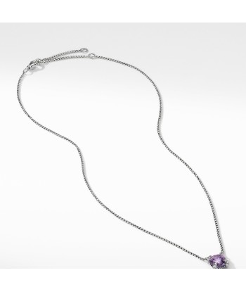 David Yurman Chatelaine Pendant Necklace with Amethyst and Diamonds 8mm commande en ligne