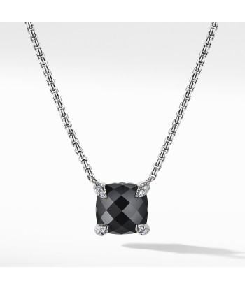 David Yurman Chatelaine Pendant Necklace with Black Onyx and Diamonds 8mm à prix réduit toute l'année