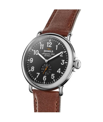 Shinola 47MM Runwell Cool Gray Dial Cognac Leather Watch S0120018330 une grave pollution 