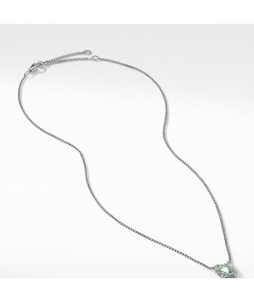 David Yurman Chatelaine Pendant Necklace with Prasiolite and Diamonds 8mm Par le système avancé 