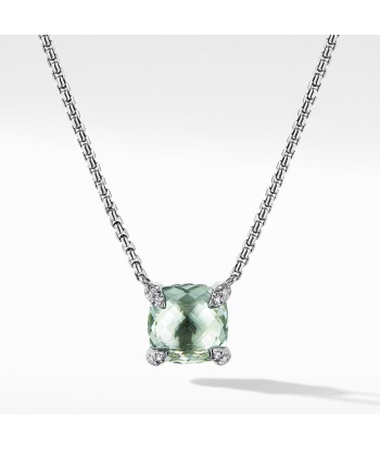 David Yurman Chatelaine Pendant Necklace with Prasiolite and Diamonds 8mm Par le système avancé 