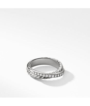 David Yurman Crossover Ring with Diamonds 5MM Paris Déstockage Promo