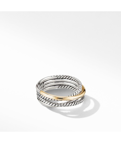 David Yurman Crossover Narrow Ring with 18K Yellow Gold 7MM français