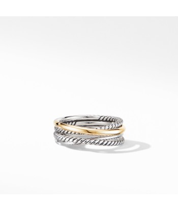 David Yurman Crossover Narrow Ring with 18K Yellow Gold 7MM français