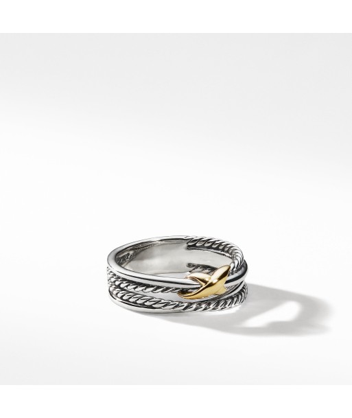 David Yurman Crossover X Ring with Gold 6MM en ligne des produits 