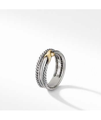 David Yurman Crossover X Ring with Gold 6MM en ligne des produits 