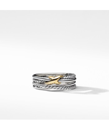 David Yurman Crossover X Ring with Gold 6MM en ligne des produits 