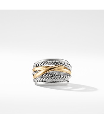 David Yurman Crossover Wide Ring with Gold store