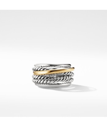 David Yurman Crossover Narrow Ring with Gold pas cher chine