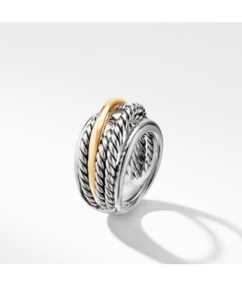 David Yurman Crossover Narrow Ring with Gold pas cher chine