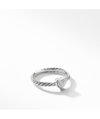 David Yurman Cable Collectibles Heart Ring with Diamonds Voir les baskets