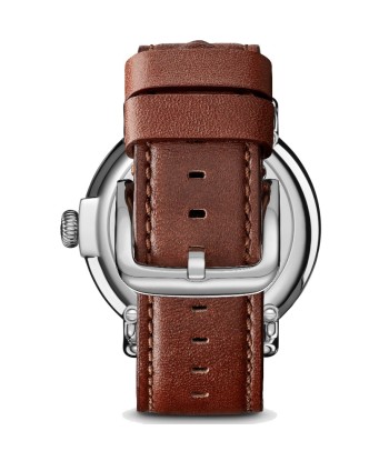 Shinola 47MM Runwell Cool Gray Dial Cognac Leather Watch S0120018330 une grave pollution 