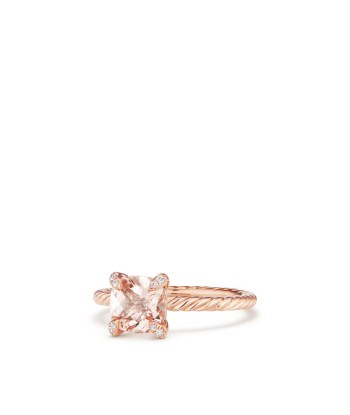 David Yurman Chatelaine Ring with Morganite and Diamonds in 18K Rose Gold 10mm le des métaux précieux