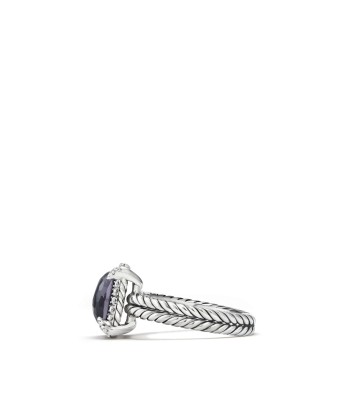 David Yurman Chatelaine Ring  Pave Diamond Bezel with Black Orchard and Diamonds, 9mm hantent personnes