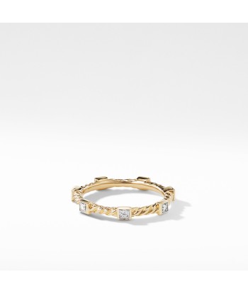 David Yurman Cable Collectibles Ring with Diamonds in 18K Gold en linge