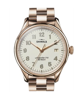 Shinola 38MM Vinton Polished PVD Champagne Gold Watch S0120141279 pas cher