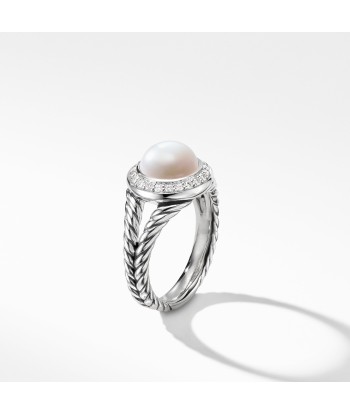 David Yurman Albion Pearl Ring with Diamonds À commander