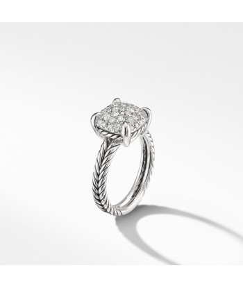 David Yurman Chatelaine Ring with Pave Diamonds 11mm JUSQU'A -70%! 