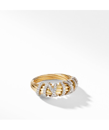 David Yurman Helena Small Ring with 18K Yellow Gold and Diamonds 2023