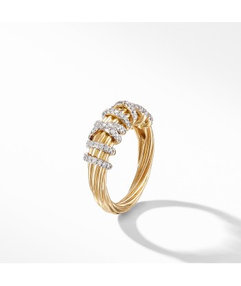 David Yurman Helena Small Ring with 18K Yellow Gold and Diamonds 2023